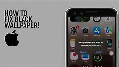 How To Fix Black Wallpaper On IOS 17 2023 [easy]