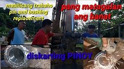 How to replace pin and bushing of Backhoe