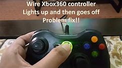xbox360 controller not working (lights up and then goes off) fix