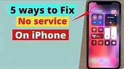 How to Fix No Service on iPhone! 5 ways to check if the iPhone says no service.