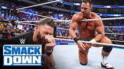 LA Knight hits a BFT on Roman Reigns after beating Jimmy Uso: SmackDown highlights, Oct. 27, 2023