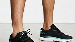 Under Armour Running HOVR Infinite 5 trainers in black and green | ASOS