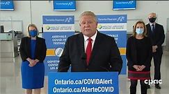 Ontario COVID-19 update: Premier Ford announces voluntary testing at Pearson airport – Jan. 6, 2021