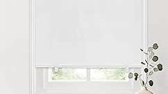 100% Blackout Roller Shades, No Tools No Drill Cordless Blinds for Windows, Thermal Insulated UV Protection Privacy Window Shades for Bedroom (36''W x 72''H, White)