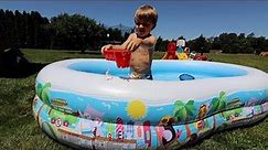 Setting Up Our New Inflatable Pool