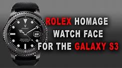 Custom Rolex watch face on a Samsung gear S3