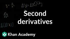 Second derivatives | Advanced derivatives | AP Calculus AB | Khan Academy