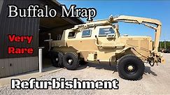 Buffalo Mrap trainer 6x6 IED removal truck refurbishment before and after must see!