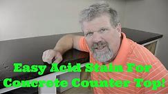 How to stain concrete counter tops Simple DIY!!!
