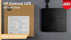 How To extract a CD DVD from HP External USB DVD RW Drive