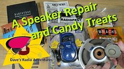12P1 Magnavox speaker repair and candy sent by a viewer.