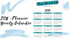 How I make calendar for my DIY Planner | Year on one Page | Microsoft WORD | Plan Smart Life