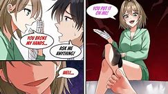 ［Manga dub］I broke my cute classmate's fingers and when I told I help her with anything, she［RomCom］