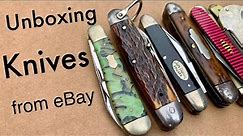 Unboxing a $55 group of old pocket knives I bought on eBay - lot vintage knife