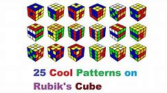 25 Cool Patterns on Rubik's Cube