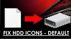 How to Restore Hard Disk Drive Icons to Default WIN10