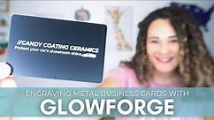 Engraving Metal Business Cards with Glowforge | Lisa Potts Designs