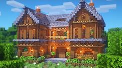 Minecraft: How to Build a Large Spruce Mansion | Large Survival Base Tutorial