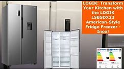 LOGIK: Transform Your Kitchen with the LOGIK LSBSDX23 American-Style Fridge Freezer - Inox!