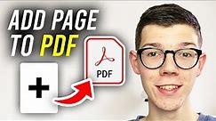 How To Add Page To PDF - Full Guide