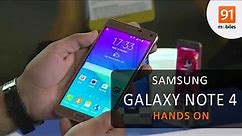 Samsung Galaxy Note 4: First Look | Hands on | Price