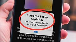 Could not set up apple pay an error occurred while setting up apple pay |iPhone MacBook |Apple Watch