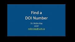 Finding DOI Number for an Article Quickly