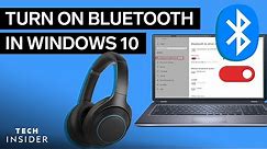 How To Turn Bluetooth On In Windows 10