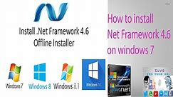 How to install Net Framework 4.6 on windows 7