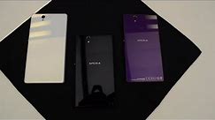 Sony Xperia Z Black vs White vs Purple Color Comparison