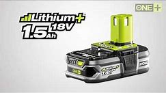 Ryobi ONE+ 18V 1.5AH Lithium+ Battery Introduction video