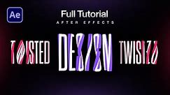 After Effects Tutorial: Twisted Text Animation in After Effects - No Plugins