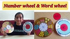 Word wheel & Number wheel activity for Kindergarten. / 3 letter word activity for Kindergarten