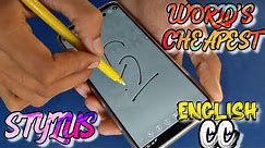 World's Cheapest Stylus Pen || How to make stylus pen || #STYLUSPEN #thintipstylus || TCJ ||