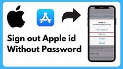 How to remove apple id without password / Sign out apple id without password / Apple ID(2024)
