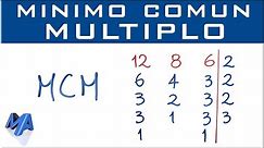 Mínimo común múltiplo MCM explicación completa