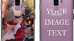 SNOAONS Personalized Phone Case for Samsung Galaxy S9 Plus 6.2 Inch Custom Photo/Picture/Text/Logo Customized Birthday Valentine Day Gift - Make Your Own Case
