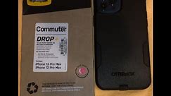 OtterBox iPhone 12 13 Pro Max Commuter Series Case BLACK slim tough pocket-friendly port protection