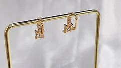 Elegant 18K Gold Plated Cubic Zirconia Hoop Earrings
