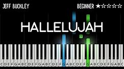 Jeff Buckley - Hallelujah - EASY Piano Tutorial
