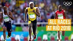 Rio 2016 🏃‍♂️ ALL Usain Bolt individual races 🥇🥇🥇