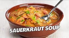 Traditional Slovak Soup KAPUSTNICA | Hearty Sauerkraut & Sausage Soup. Recipe by Always Yummy!