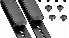 HolsterBuilder J-Clip Fit 1.5'' & 1.75'' Belt - 5 Pre-Drilled Hole Tuckable Clip for IWB OWB Kydex, Leather, Hybrid Holster Making - Holster Sheath Grip Hook with Mounting Hardware (Tactical Black)