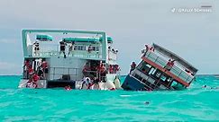 Passenger captures moment ferry begins to sink in Bahamas