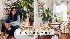 EXTREME DINING NOOK MAKEOVER | bohemian, neutral, minimalist aesthetic decor haul