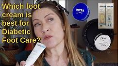 Foot cream and great ingredients to look for to help diabetics with proper and healthy foot care.