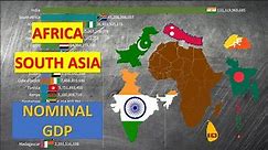 Africa VS South Asia Countries by Nominal GDP | India,Pakistan,Bangladesh,South Africa,Nigeria,Egypt