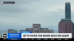 Jets practice flyover for Bears game at Soldier Field