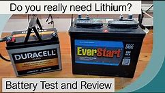 Battery Test for Canoe or Kayak. Do you really need Lithium?
