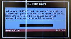 How to remove bios password on Dell laptop E5420 [ DELL SECURE MANAGER ]